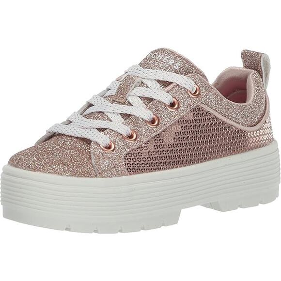 Skechers Girls Street Elevated Sneaker Rose Metallic Size 11.5 New In Box - Picture 1 of 6